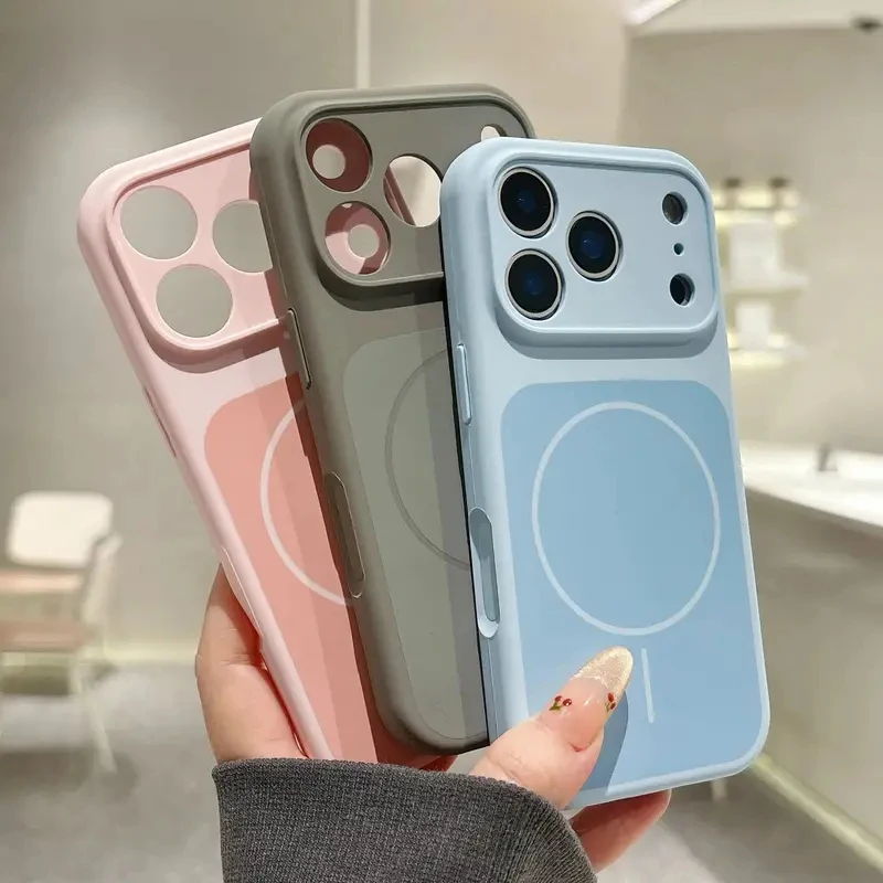 Official Liquid Silicone For MagSafe Magnetic Phone Case For iPhone Air 17 16 15 14 13 Pro Max Plus Solid Color Matte Soft Cover
Official Liquid Silicone For MagSafe Magnetic Phone Case For iPhone Air 17 16 15 14 13 Pro Max Plus Solid Color Matte Soft Cover
