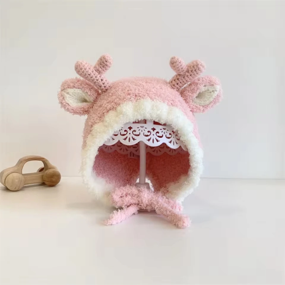 Baby Hat And Winter Cute Deer Horn Ear Knitted Hat Winter Boys And Girls Lace Up Plush Wool Hat Mens Winter Flapper Hat
Baby Hat And Winter Cute Deer Horn Ear Knitted Hat Winter Boys And Girls Lace Up Plush Wool Hat Mens Winter Flapper Hat
