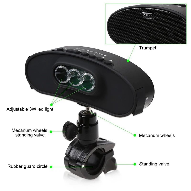 Column Bluetooth Speaker FM Radio Portable Waterproof Outdoor Mini Wireless Bicycle Speaker+LED Lighting Shockproof Sound Box B6
Column Bluetooth Speaker FM Radio Portable Waterproof Outdoor Mini Wireless Bicycle Speaker+LED Lighting Shockproof Sound Box B6
