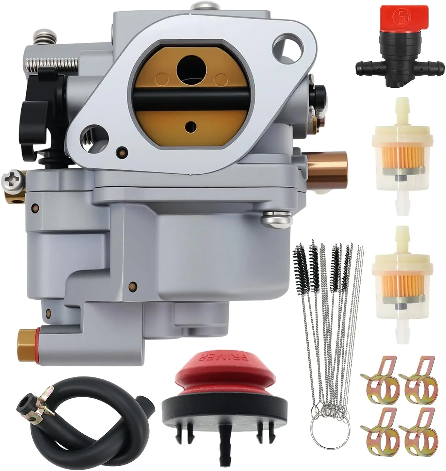 Outboard Carbs Carburetor Replacement for Yamaha 4-Stroke 8hp 9.9hp F8M F9.9M 68T-14301-11 68T-14301-10 68T-14301-20 68T-14301-3
Outboard Carbs Carburetor Replacement for Yamaha 4-Stroke 8hp 9.9hp F8M F9.9M 68T-14301-11 68T-14301-10 68T-14301-20 68T-14301-3