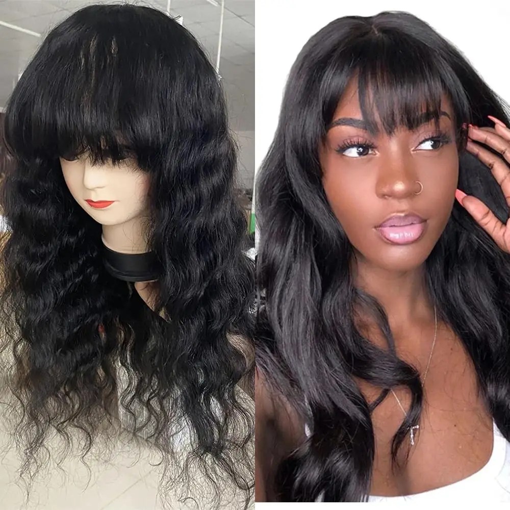 30 inch Body Wave Human Hair Wigs With Bangs 3x1 Middle Part Lace Wig Full Machine Made Wig Body Wave Wig 100% Human Hair 
30 inch Body Wave Human Hair Wigs With Bangs 3x1 Middle Part Lace Wig Full Machine Made Wig Body Wave Wig 100% Human Hair