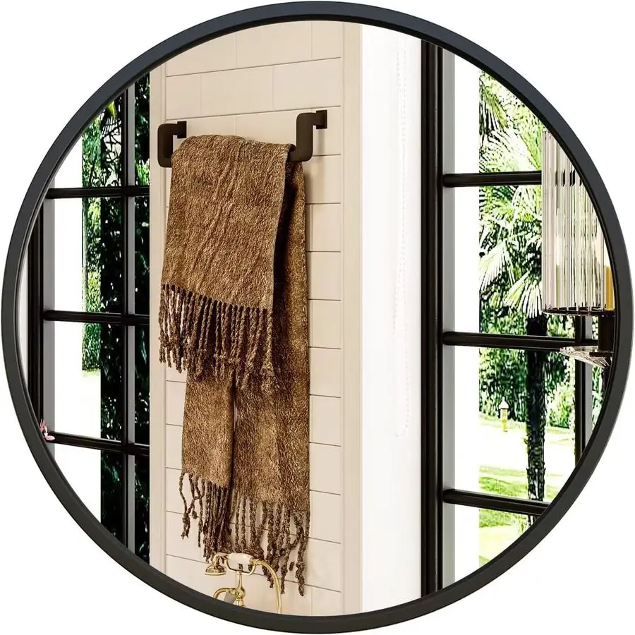 28 Black Round Mirror for Bathroom, Circle Bathroom Mirror for Wall, Entryway Living Room with Metal Frame for Home Decor
28 Black Round Mirror for Bathroom, Circle Bathroom Mirror for Wall, Entryway Living Room with Metal Frame for Home Decor