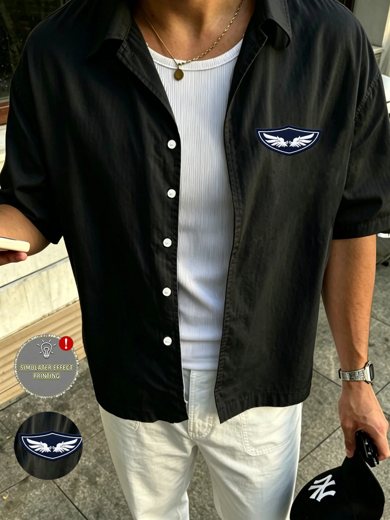 Men's American High-Street Printed Short-Sleeve Shirt Summer Shirt-Collar Streetwear Cardigan
Men's American High-Street Printed Short-Sleeve Shirt Summer Shirt-Collar Streetwear Cardigan