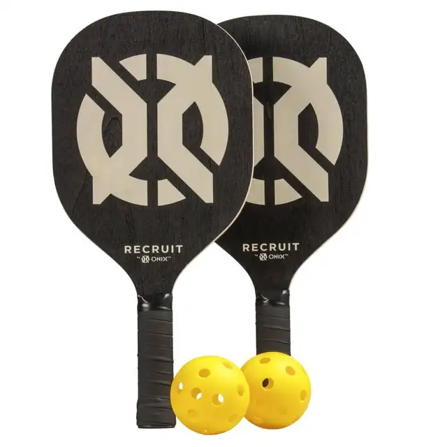 Recruit by ONIX Wood Pickleball Starter Set for All Ages and Levels to Learn to Play, Black
Recruit by ONIX Wood Pickleball Starter Set for All Ages and Levels to Learn to Play, Black