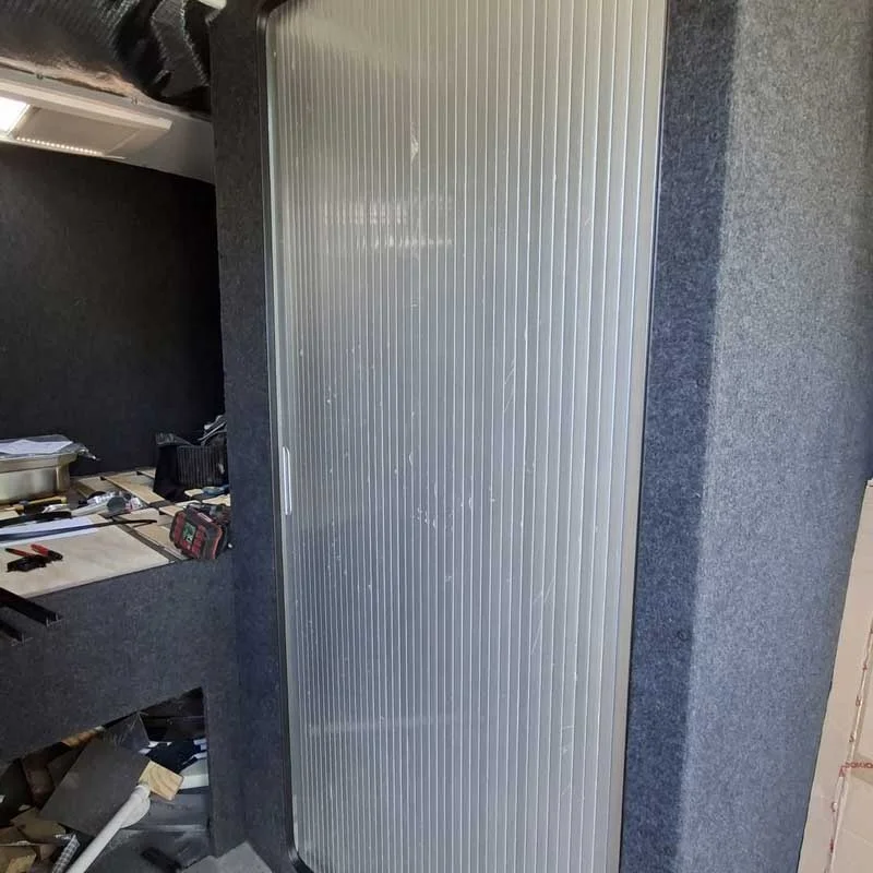 PVC ABS Slat RV Toilet Door RV Tambour Door Kit Large Sliding Shower Campervan Curved Tambour Shower Door Flexi Track Kit
PVC ABS Slat RV Toilet Door RV Tambour Door Kit Large Sliding Shower Campervan Curved Tambour Shower Door Flexi Track Kit
