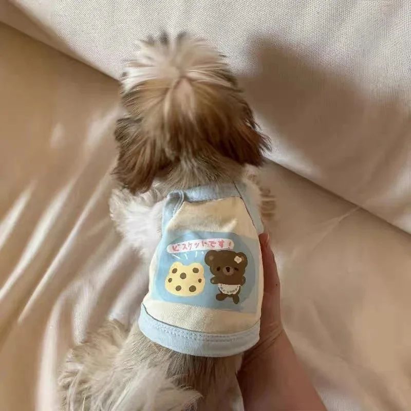 Anti-shedding Pet Clothes Teddy Biscuit Cub Vest Bichon Frise Fashion Sling Maltese Popular Short Sleeve Pet Supplies 
Anti-shedding Pet Clothes Teddy Biscuit Cub Vest Bichon Frise Fashion Sling Maltese Popular Short Sleeve Pet Supplies