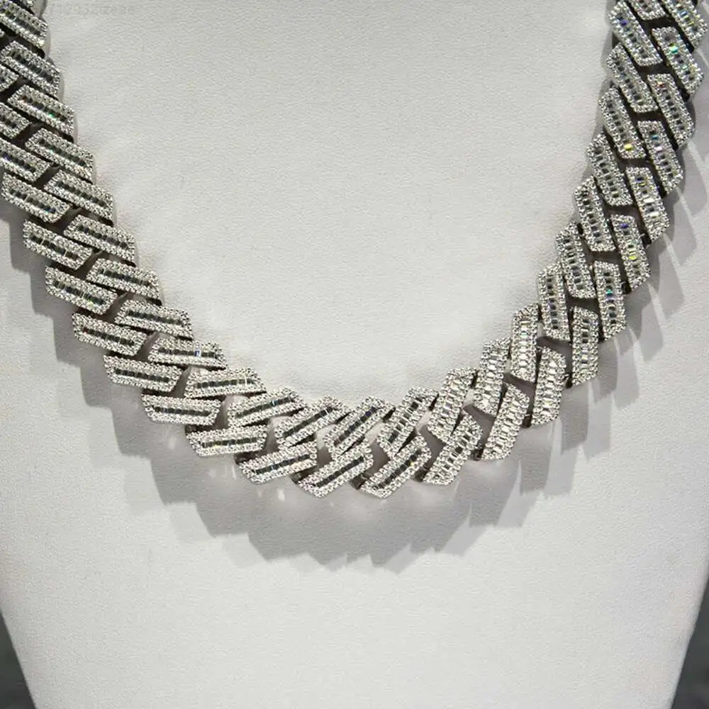 Chunky Iced Out Mens Cuban Necklace Silver 925 Hip Hop 20mm Diamond Moissanite Cuban Necklace Chain
Chunky Iced Out Mens Cuban Necklace Silver 925 Hip Hop 20mm Diamond Moissanite Cuban Necklace Chain