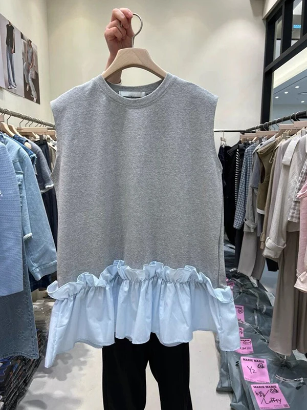 plus Size 300 Pounds Women's Sweet Fashionable Blouse Sleeveless round Neck Vest Summer Outerwear Casual Loose Fit Breathable
plus Size 300 Pounds Women's Sweet Fashionable Blouse Sleeveless round Neck Vest Summer Outerwear Casual Loose Fit Breathable