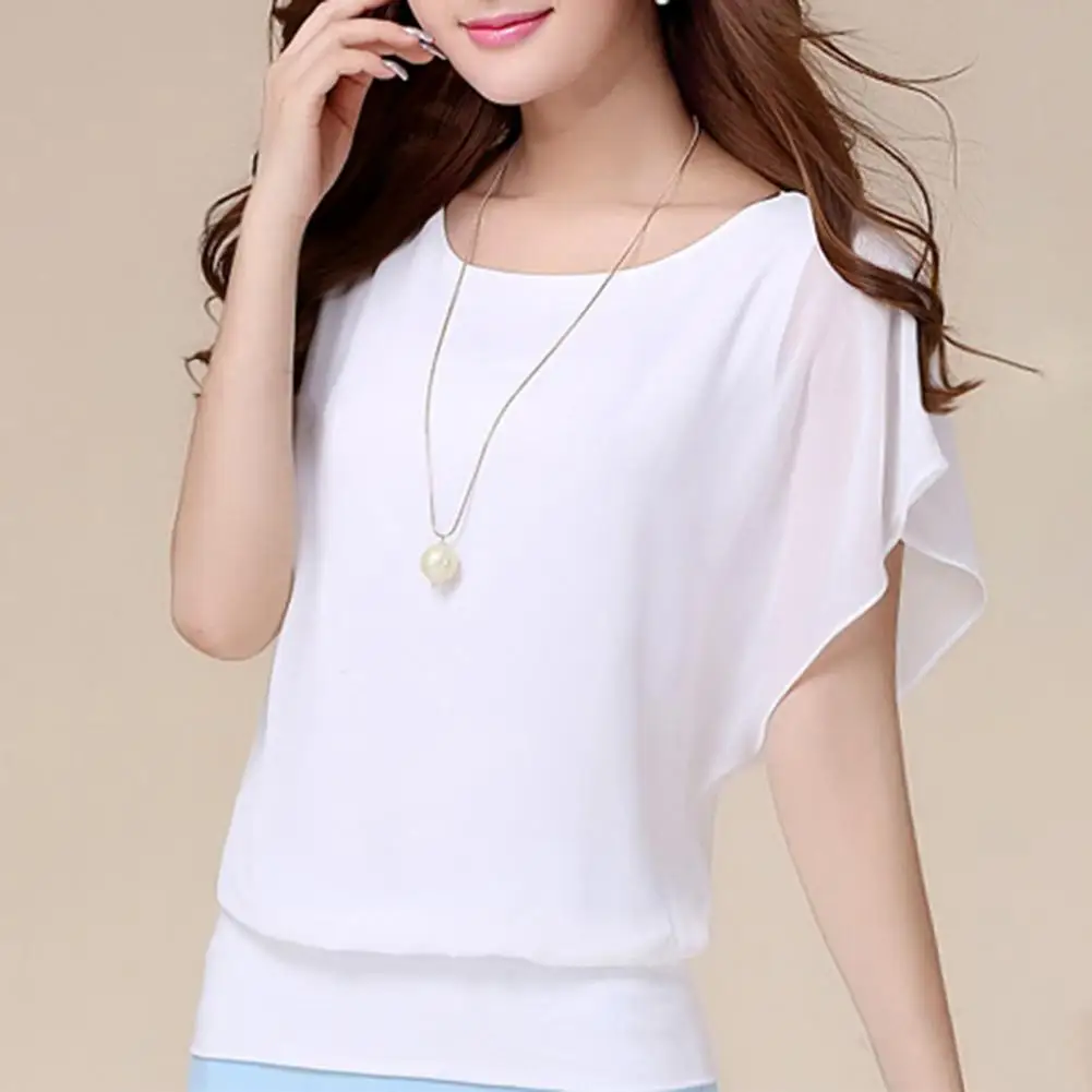 2026 Chiffon Women Blouse Batwing Sleeve Ruffle Shirts Basic Round Neck Women Tees Loose Pullover Office Lady Chiffon Shirt 80%
2026 Chiffon Women Blouse Batwing Sleeve Ruffle Shirts Basic Round Neck Women Tees Loose Pullover Office Lady Chiffon Shirt 80%