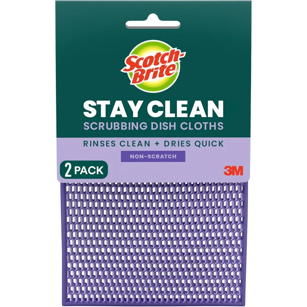 Non Scratch Quick Dry Scrubbing Dish Cloths Set of Two Rinses Clean
Non Scratch Quick Dry Scrubbing Dish Cloths Set of Two Rinses Clean