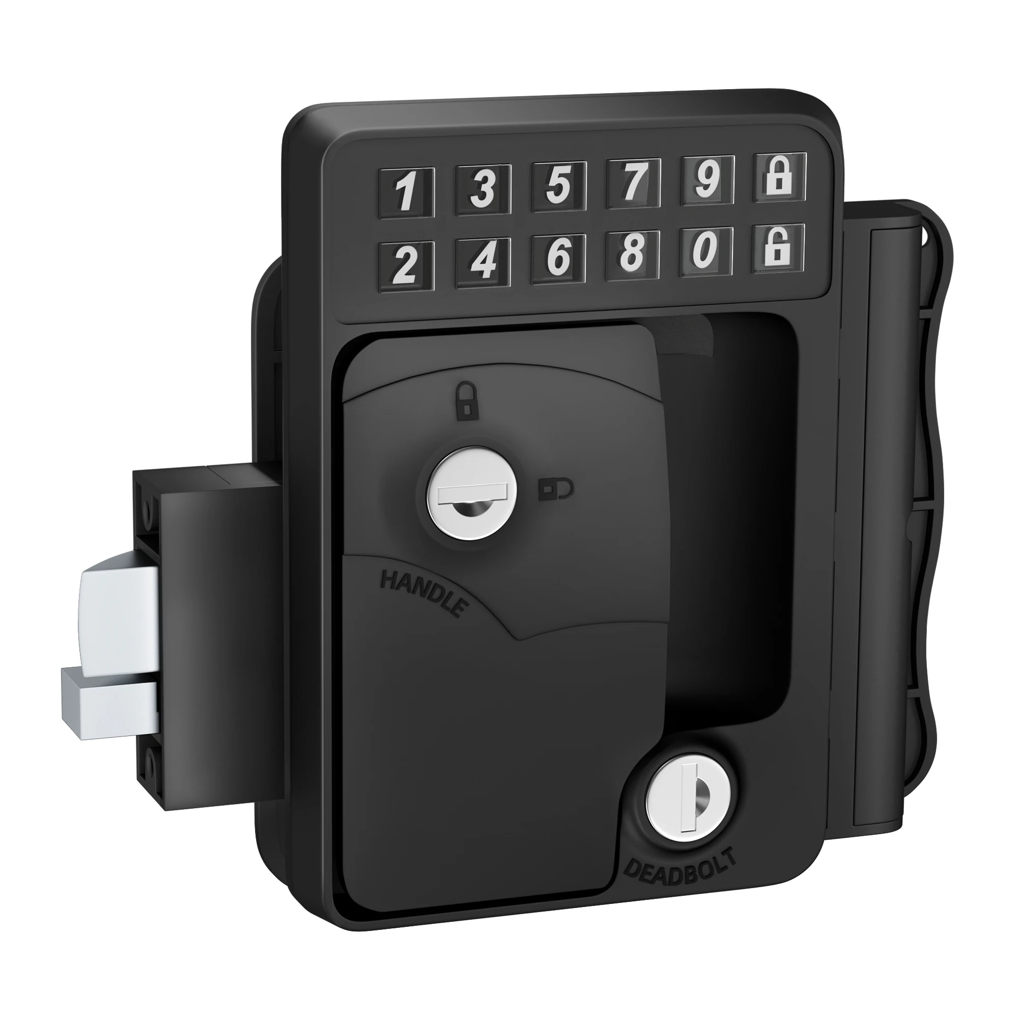 New Key Camper Door Lock for RV- Metal Camper Lock with 3 Unlocking Methods Remote/Manual for Travel Trailers Caravans
New Key Camper Door Lock for RV- Metal Camper Lock with 3 Unlocking Methods Remote/Manual for Travel Trailers Caravans