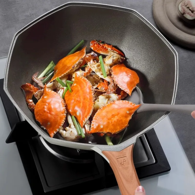 Non Stick Pan, Household Stir Fry, Octagonal Pan, Wheat Rice, Stone Colored Induction Cooker, Flat Bottomed Frying Pan
Non Stick Pan, Household Stir Fry, Octagonal Pan, Wheat Rice, Stone Colored Induction Cooker, Flat Bottomed Frying Pan
