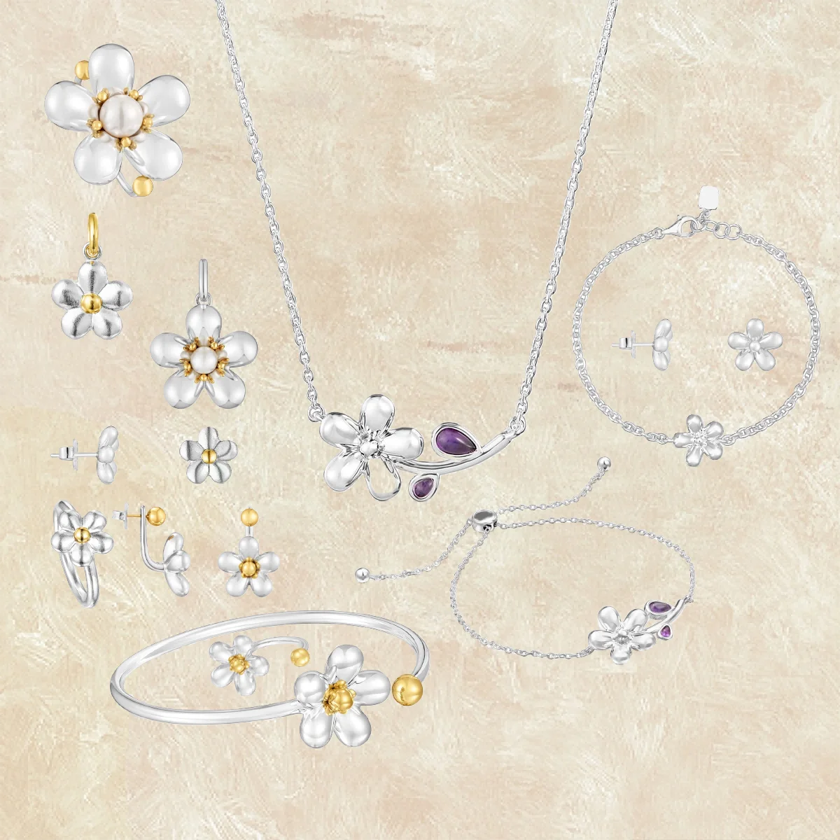 S925 YTZS Silver Floral Earrings Pendant Set with Ring, Ideal for Date & Commute - Luxury Elegant Choice
S925 YTZS Silver Floral Earrings Pendant Set with Ring, Ideal for Date & Commute - Luxury Elegant Choice