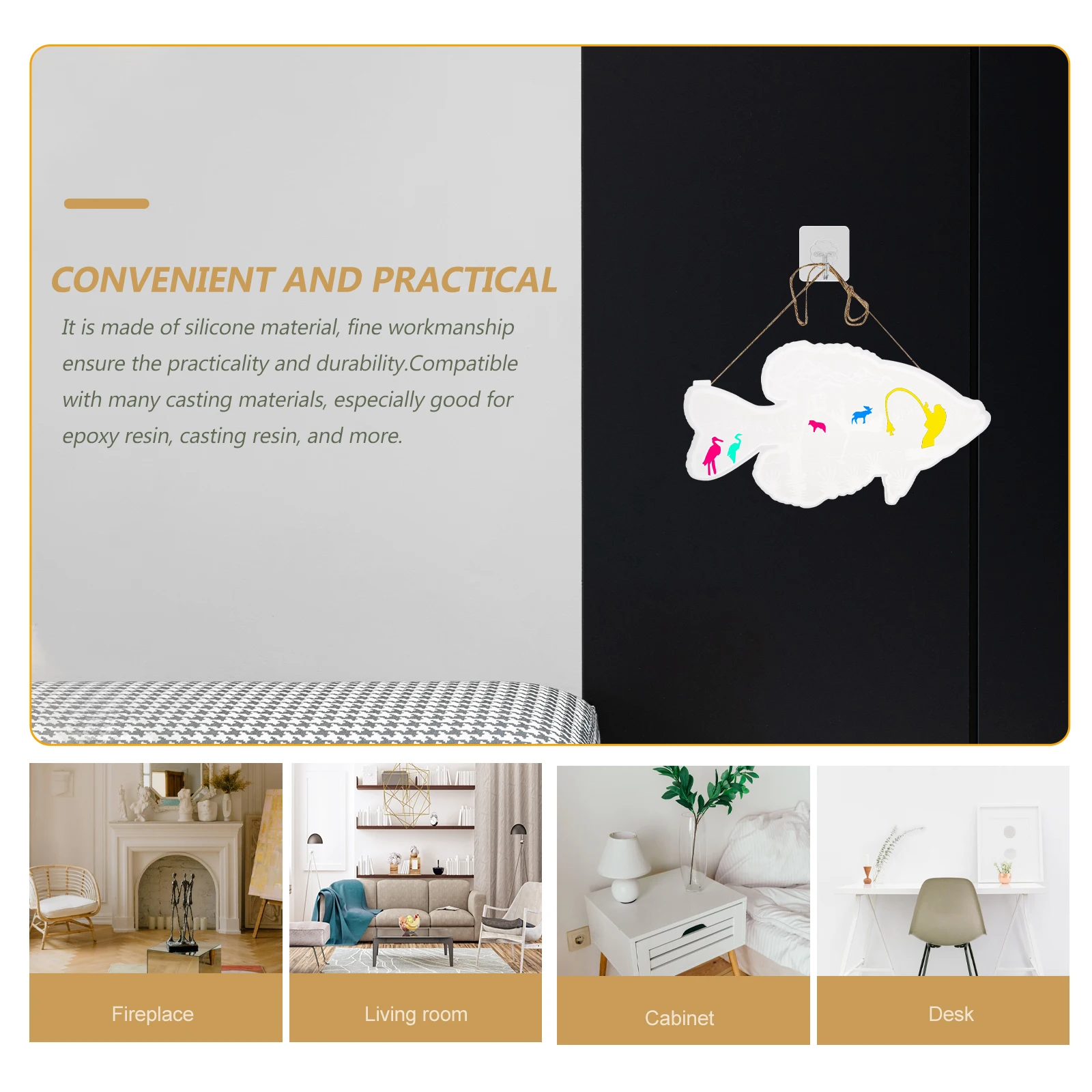 Goldfish Wall Decor Mold Pendants Craft Shaped Silicone Epoxy Resin Art Supplies Home Shop DIY Tools Kitchen Barware
Goldfish Wall Decor Mold Pendants Craft Shaped Silicone Epoxy Resin Art Supplies Home Shop DIY Tools Kitchen Barware