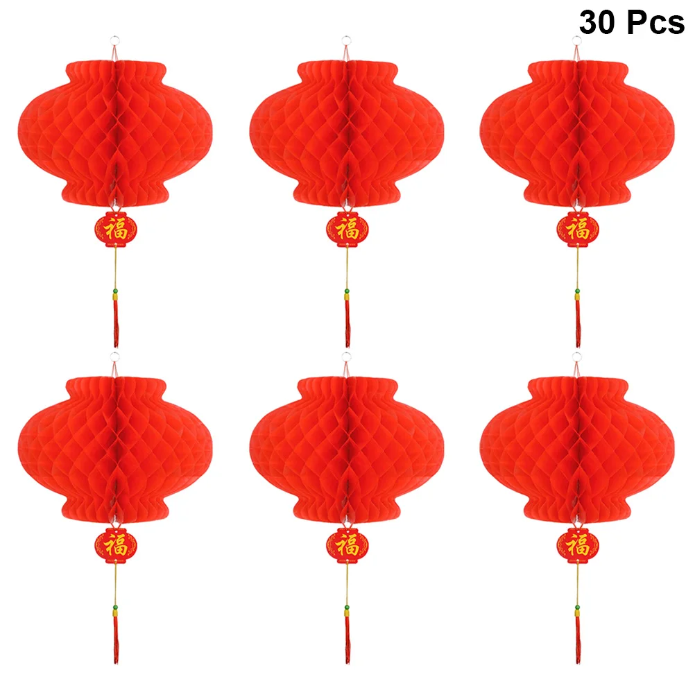 30pcs Red Festive Decorations Plastic Material Indoor Outdoor Use Spring Festival Plastic Lanterns Celebrations
30pcs Red Festive Decorations Plastic Material Indoor Outdoor Use Spring Festival Plastic Lanterns Celebrations
