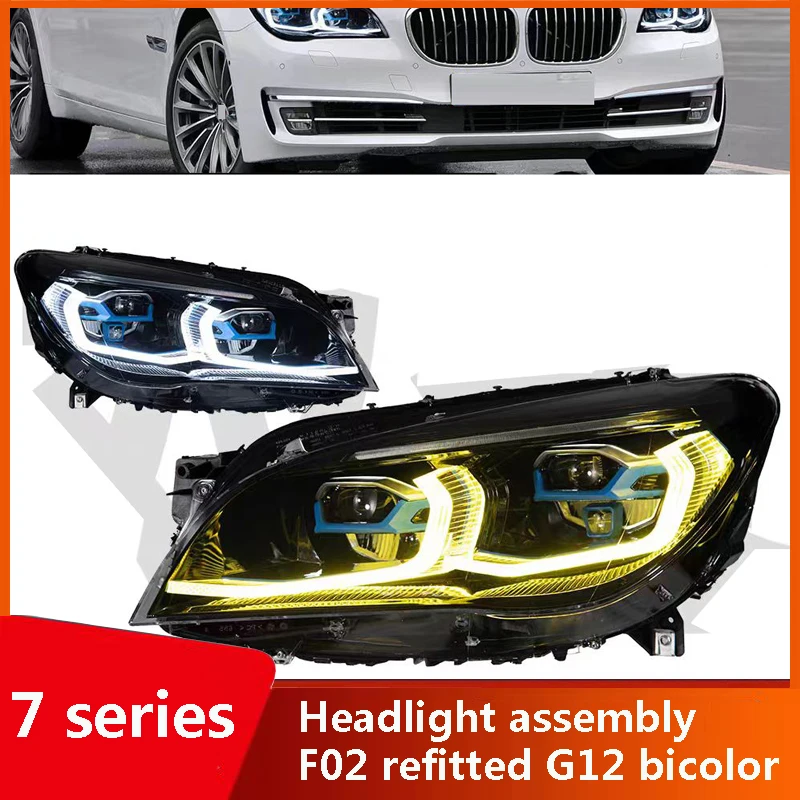 Suitable for 13-15 BMW 7 Series Headlight Assembly F02 Modification G12 Dual-color LED Daytime Running Light Laser Light
Suitable for 13-15 BMW 7 Series Headlight Assembly F02 Modification G12 Dual-color LED Daytime Running Light Laser Light
