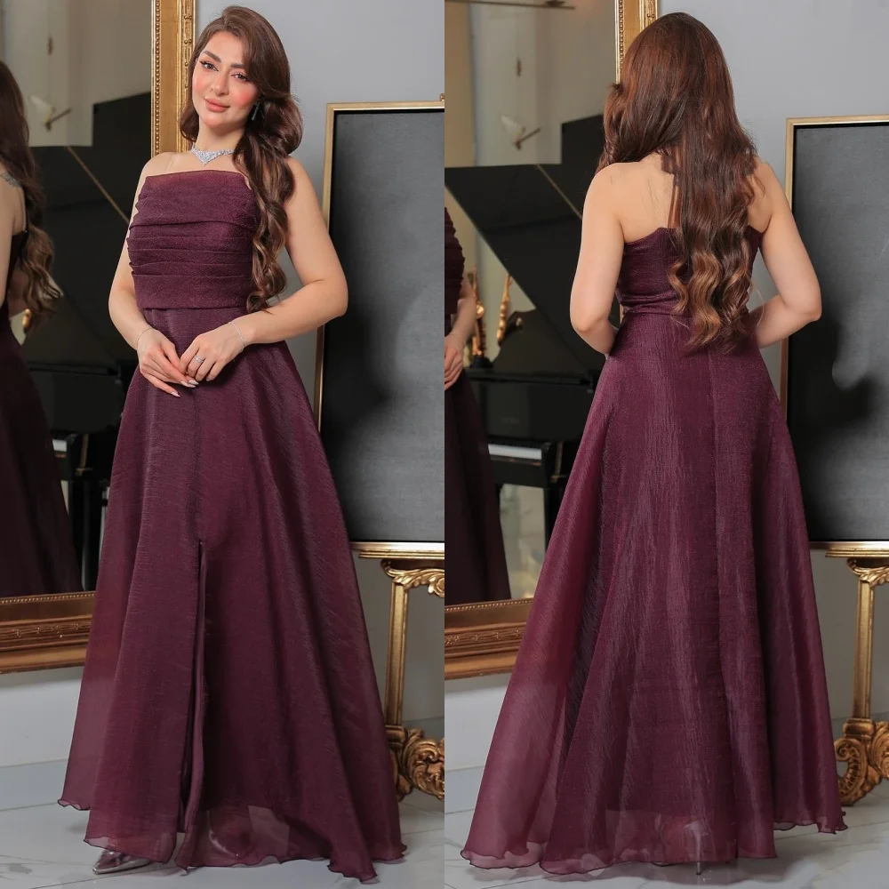 Customized High Quality Elegant Pleat Ruched A-line Strapless Long Dresses Bespoke Occasion Dresses Sizes Available Matching 
Customized High Quality Elegant Pleat Ruched A-line Strapless Long Dresses Bespoke Occasion Dresses Sizes Available Matching