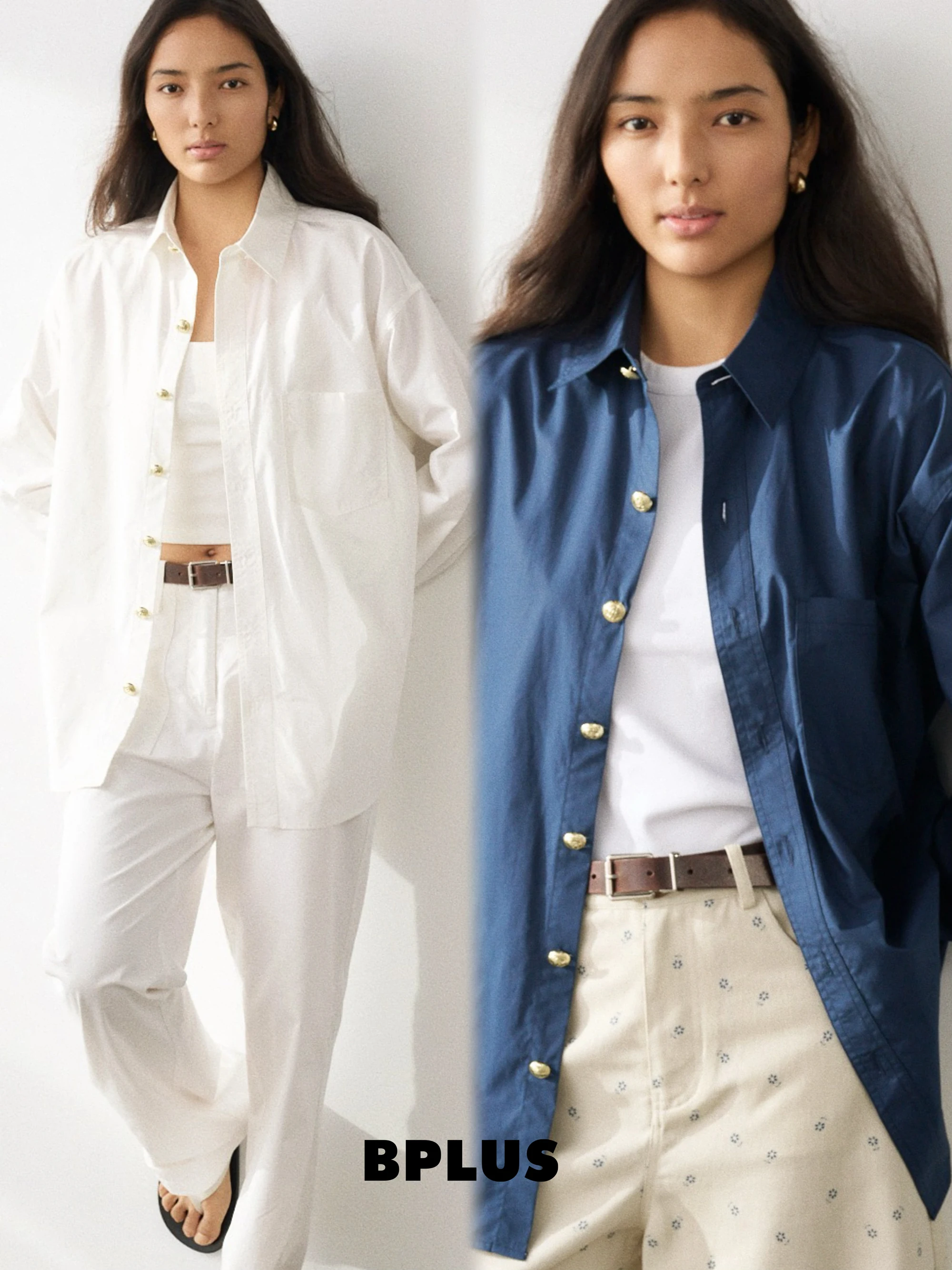 Мужская классическая рубашка BPLUS26 оверсайз из чистого хлопка с золотыми пуговицами, свободного кроя, в стиле бойфренд, с длинным рукавом, отложным воротником, нейтральный стиль
Мужская классическая рубашка BPLUS26 оверсайз из чистого хлопка с золотыми пуговицами, свободного кроя, в стиле бойфренд, с длинным рукавом, отложным воротником, нейтральный стиль