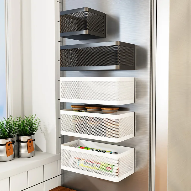 Magnetic Refrigerator Side Storage Rack Iron Space Saving Side Hanging Basket Kitchen Organizer Shelf Household Summary Holder
Magnetic Refrigerator Side Storage Rack Iron Space Saving Side Hanging Basket Kitchen Organizer Shelf Household Summary Holder
