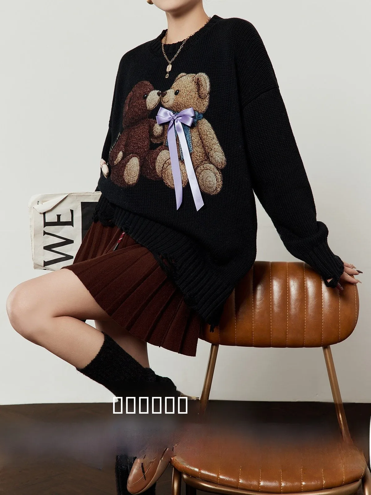 Bla Loose Casual round Ne Sweater for Women Spring New Sle Comfortable Bear Kiss Knitted Top Sli Knot
Bla Loose Casual round Ne Sweater for Women Spring New Sle Comfortable Bear Kiss Knitted Top Sli Knot