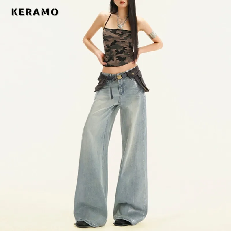American Retro Hotsweet Grunge Street Jean Pockets Hip-hop Baggy Full Length Pants Women's Emo Washed Casual Y2K Denim Trouser
American Retro Hotsweet Grunge Street Jean Pockets Hip-hop Baggy Full Length Pants Women's Emo Washed Casual Y2K Denim Trouser