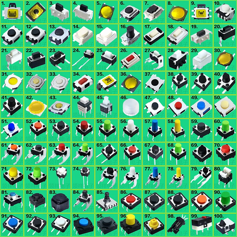 100Types/pack 500PCS/PACK Assorted Micro Push Button Tact Switch Reset Mini Leaf Switch SMD DIP 12*12 3*6 6*6 free ship
100Types/pack 500PCS/PACK Assorted Micro Push Button Tact Switch Reset Mini Leaf Switch SMD DIP 12*12 3*6 6*6 free ship