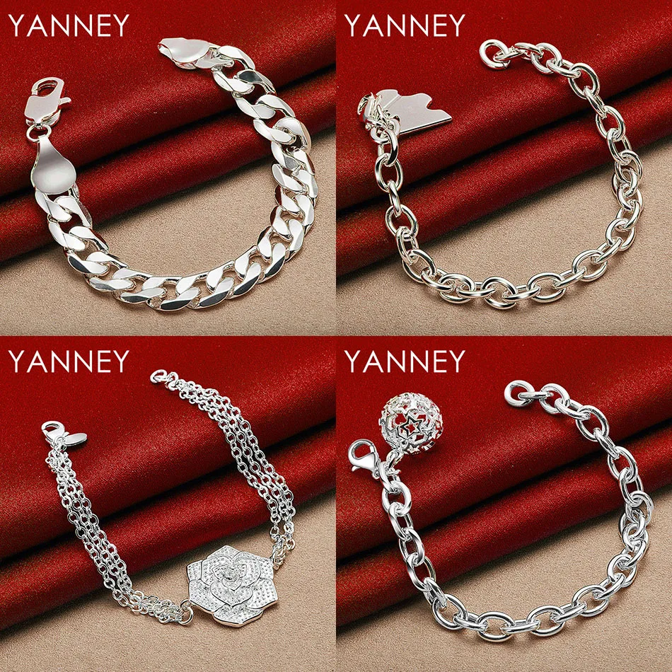 925 Sterling Silver 8 Inch Delicate Flower Ball Bracelet Women Fashion Party Accessories Jewelry Charm
925 Sterling Silver 8 Inch Delicate Flower Ball Bracelet Women Fashion Party Accessories Jewelry Charm