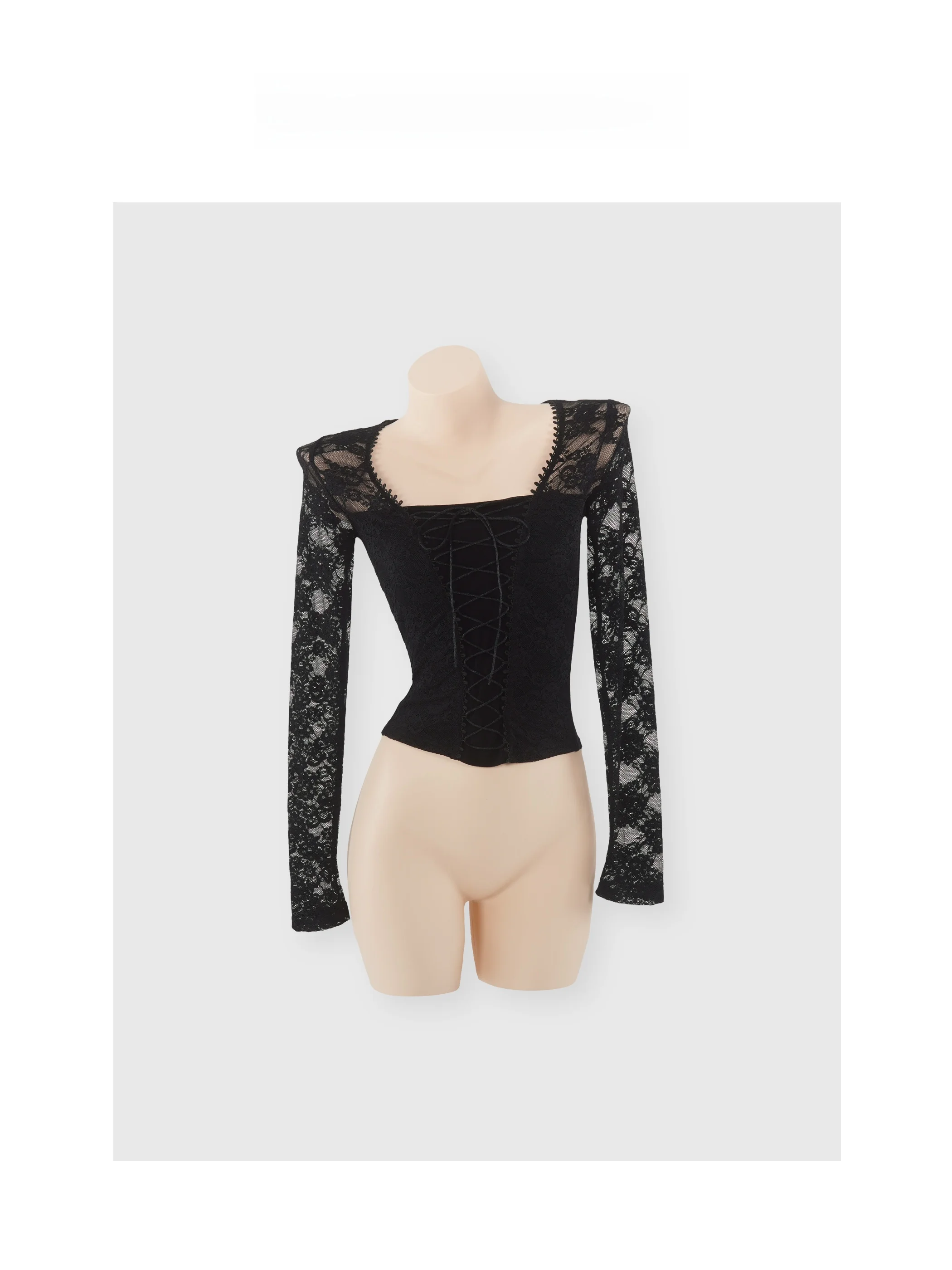 Memory-Less Spicy Girl Slim Fit Lace Patchwork Knitted Top Polyester Fiber Long Sleeve Casual Style Spring Season
Memory-Less Spicy Girl Slim Fit Lace Patchwork Knitted Top Polyester Fiber Long Sleeve Casual Style Spring Season