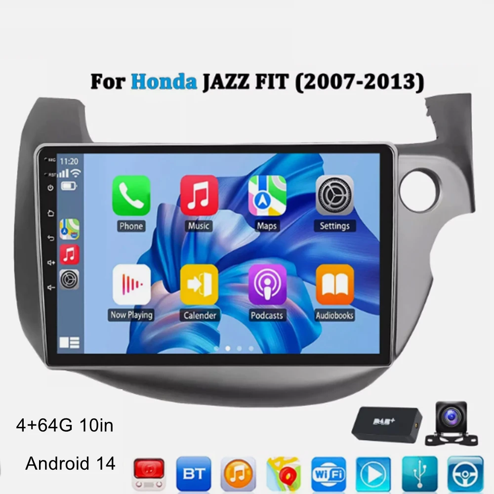 4+64G 10in Car Stereo For Honda Fit 2007 -2013 with Fit For CarPlay Android Auto GPS Navigation Android 14 Car Radio AHD Camera
4+64G 10in Car Stereo For Honda Fit 2007 -2013 with Fit For CarPlay Android Auto GPS Navigation Android 14 Car Radio AHD Camera