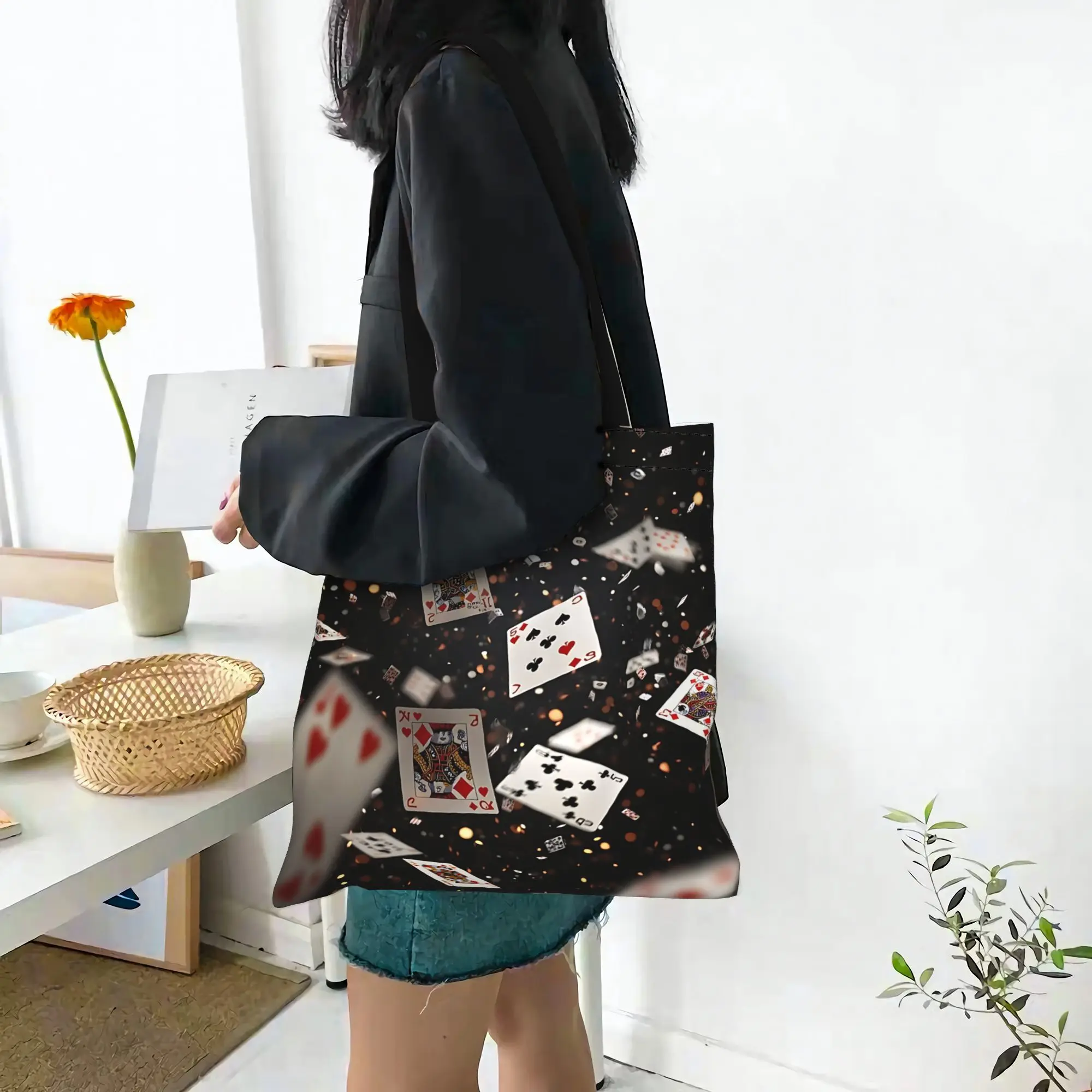 2026 Shopping Bags back to school cool playing cards style Canvas Canvas Tote Bag Women'S Shoulder Handbag
2026 Shopping Bags back to school cool playing cards style Canvas Canvas Tote Bag Women'S Shoulder Handbag