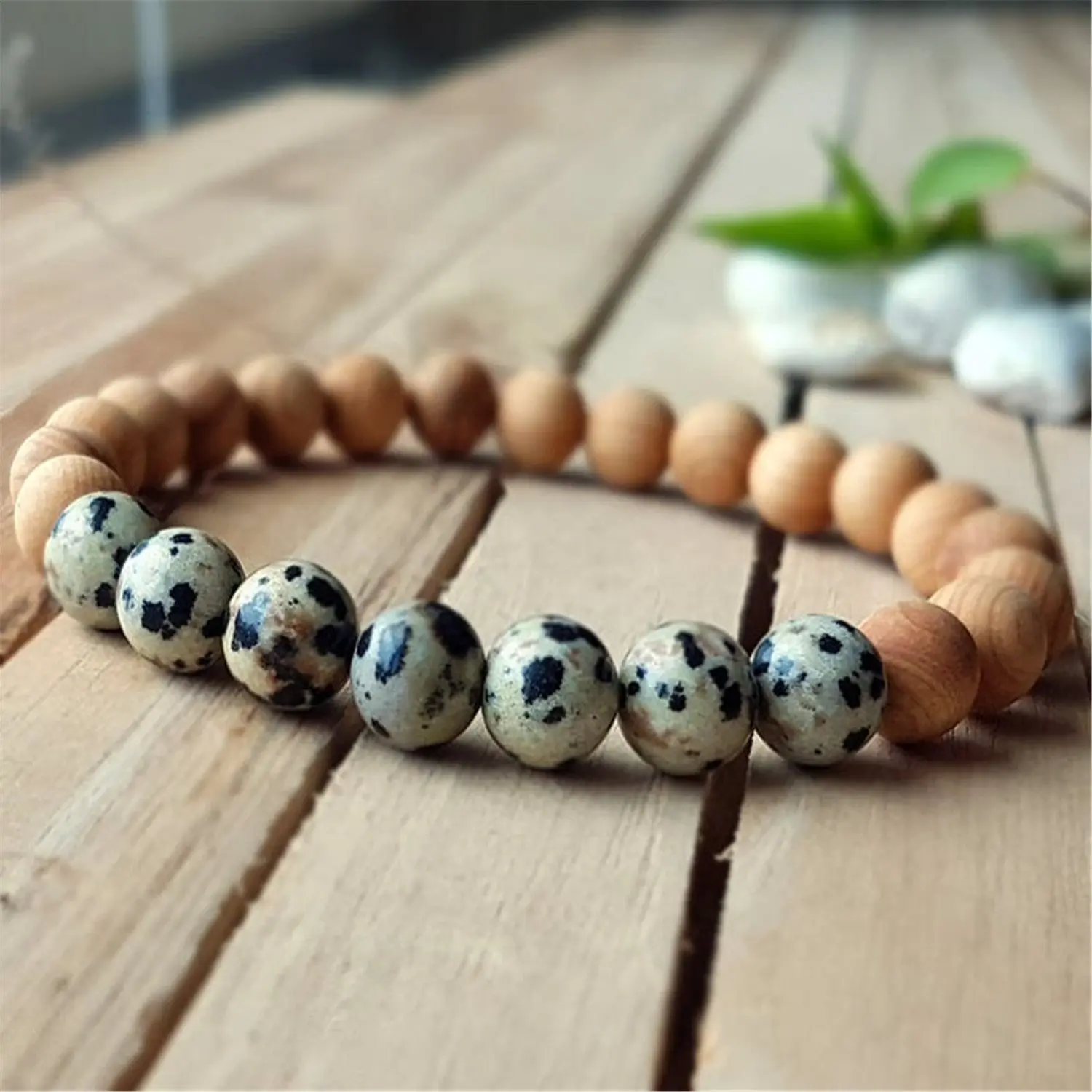 8mm Natural Spotted Stone Beads Bracelet 7.5inch Classic Unique Gift Unisex Handmade Bohemian Ethnic Men Stackable Women Mala
8mm Natural Spotted Stone Beads Bracelet 7.5inch Classic Unique Gift Unisex Handmade Bohemian Ethnic Men Stackable Women Mala