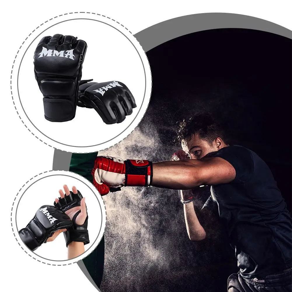 Boxing Gloves PU Leather Cushion Half Finger Gloves for Sandbag Training MMA Gloves Professional Equipment
Boxing Gloves PU Leather Cushion Half Finger Gloves for Sandbag Training MMA Gloves Professional Equipment