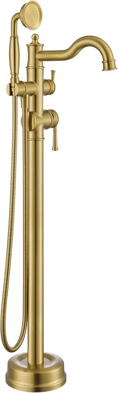 Free Standing Tub Faucet Classic Elegant Gooseneck Freestanding Bathtub Faucet with Sprayer Brass Luxury Floor Mount Bath
Free Standing Tub Faucet Classic Elegant Gooseneck Freestanding Bathtub Faucet with Sprayer Brass Luxury Floor Mount Bath