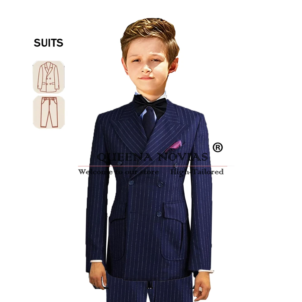 Classic Navy Blue Boys Suit Double Breasted Prom Blazer Customized 2-Piece Wedding Tuxedo Children Business Dinner Party Dress
Classic Navy Blue Boys Suit Double Breasted Prom Blazer Customized 2-Piece Wedding Tuxedo Children Business Dinner Party Dress
