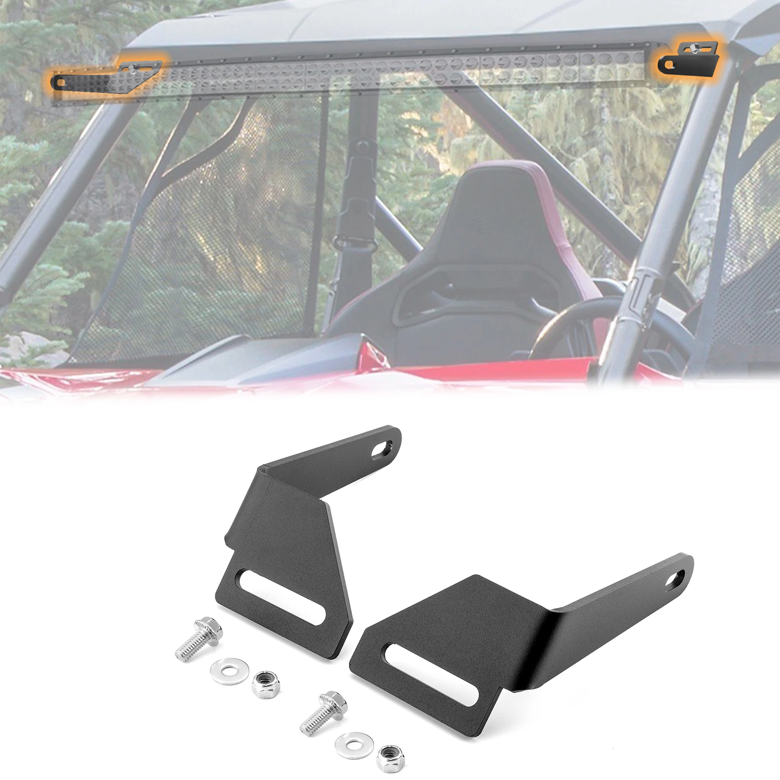 Roof LED Light Bar Mounts / Brackets Fit 42"- 46" Straight Light Bar for 2019 - 2024 Honda Talon 1000X 1000R 1000X-4 1000R-4
Roof LED Light Bar Mounts / Brackets Fit 42"- 46" Straight Light Bar for 2019 - 2024 Honda Talon 1000X 1000R 1000X-4 1000R-4