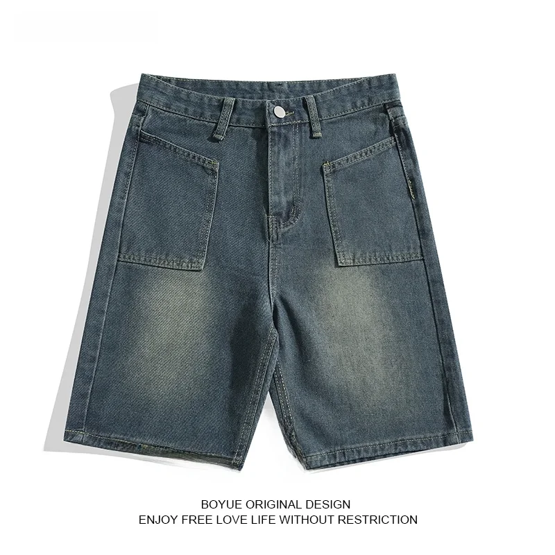 Boyue American Sle Heavy Du Waed Denim orts Men's Trendy Campus Straight Leg Five-Quarter Pants Casual Wear Summer
Boyue American Sle Heavy Du Waed Denim orts Men's Trendy Campus Straight Leg Five-Quarter Pants Casual Wear Summer