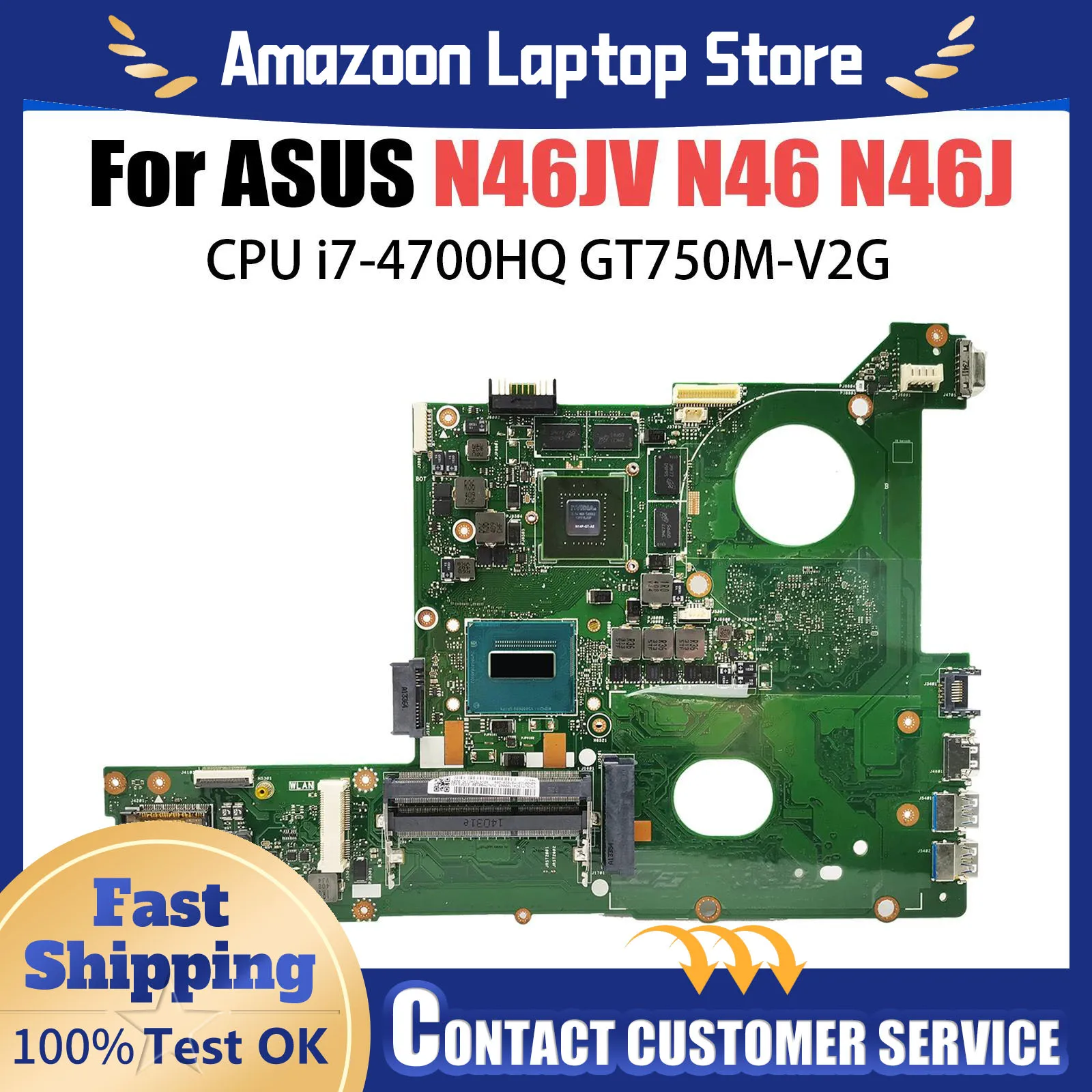 Материнская плата N46JV для ASUS N46VJ G46J G46JV REV 2,0 I7-4700HQ GT750M-2GB N46JW N46JK N46JM N46JVR N56JV N76JV N45JV
Материнская плата N46JV для ASUS N46VJ G46J G46JV REV 2,0 I7-4700HQ GT750M-2GB N46JW N46JK N46JM N46JVR N56JV N76JV N45JV 