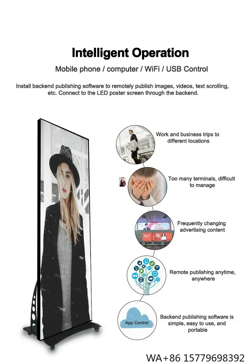 P1.8/P2.5 Indoor LED Poster Screen Foldable Display for Commercial Advertising (Events)
P1.8/P2.5 Indoor LED Poster Screen Foldable Display for Commercial Advertising (Events)