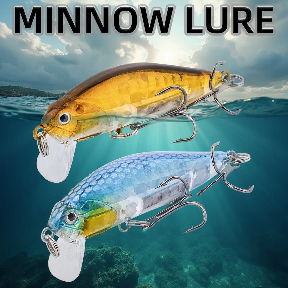 10.8g/6cm Slow Sinking Minnow Fishing Lure New Lifelike Hard Bait Freshwater Saltwater High Catch Rate Bass Trout Pike
10.8g/6cm Slow Sinking Minnow Fishing Lure New Lifelike Hard Bait Freshwater Saltwater High Catch Rate Bass Trout Pike