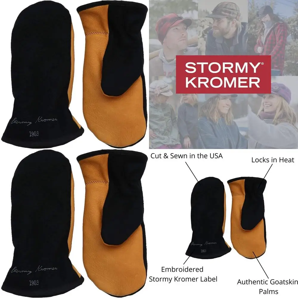 Sherpa-Lined Leather Winter Gloves, Stormy Kromer Tough Mitts for Outdoor Use
Sherpa-Lined Leather Winter Gloves, Stormy Kromer Tough Mitts for Outdoor Use
