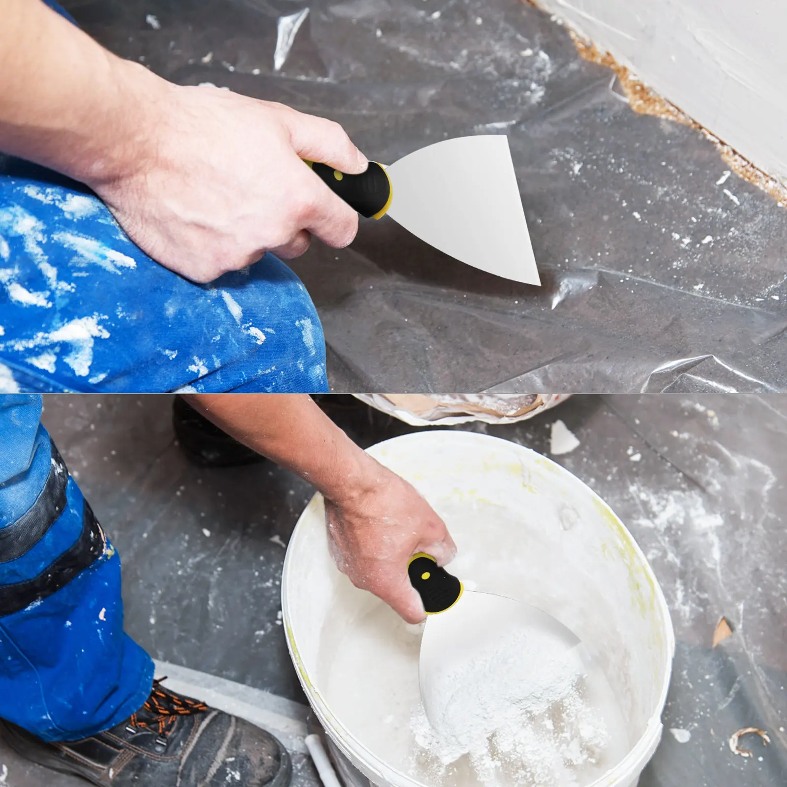 8Pcs Putty Knife Set Stainless Steel Flexible Spatulas for Wall Repair Scraper Tools Home Decoration Drywall Patch Palette
8Pcs Putty Knife Set Stainless Steel Flexible Spatulas for Wall Repair Scraper Tools Home Decoration Drywall Patch Palette