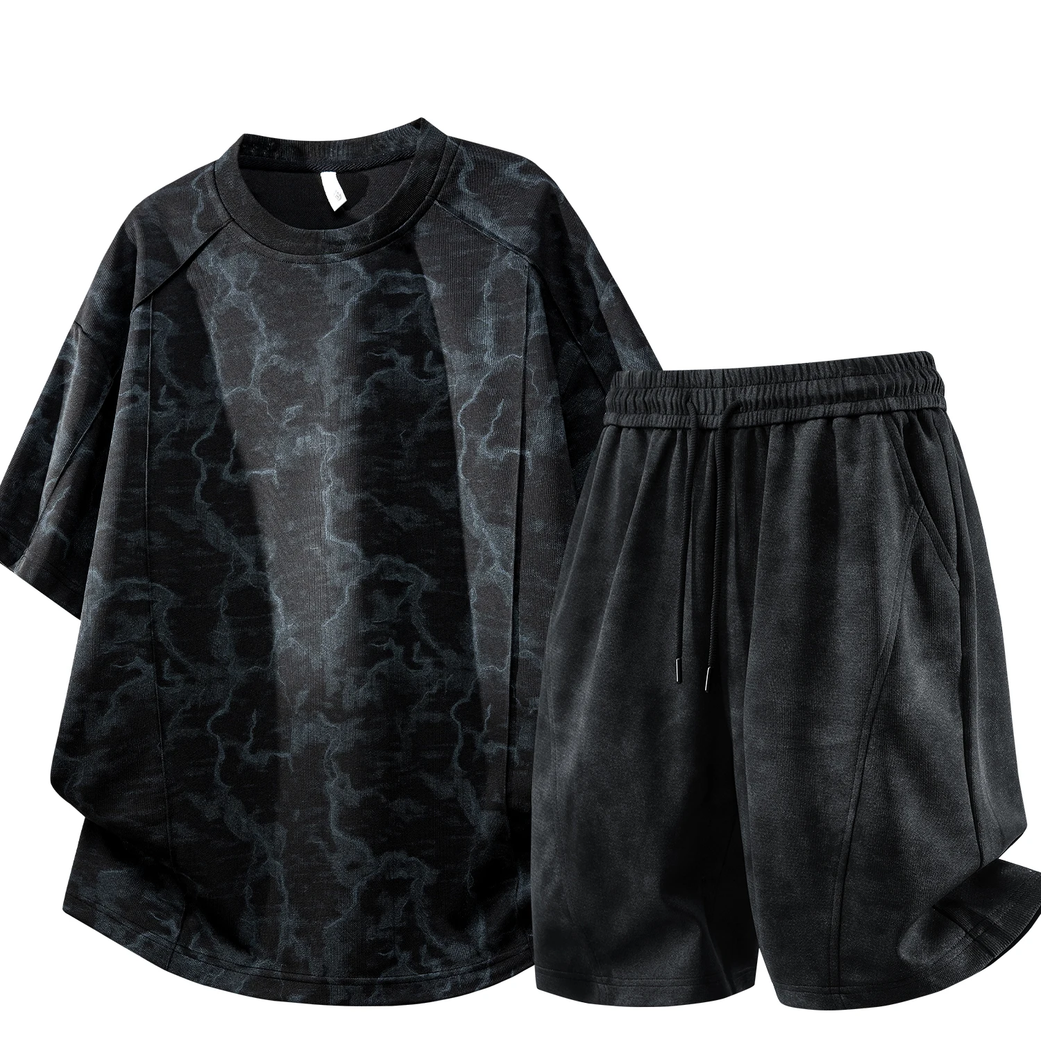 Summer New Short Sleeve Set Men Casual Suit Fashion Tie Dye Round Neck Short Sleeve Shorts Two Piece Set Casual Sports Set
Summer New Short Sleeve Set Men Casual Suit Fashion Tie Dye Round Neck Short Sleeve Shorts Two Piece Set Casual Sports Set