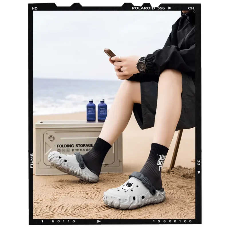 Men Dual-size Hole Slippers, Hollow Breathable Clogs, Soft Sole Quick-dry, Comfy Beach Sandals for Home and Seaside
Men Dual-size Hole Slippers, Hollow Breathable Clogs, Soft Sole Quick-dry, Comfy Beach Sandals for Home and Seaside