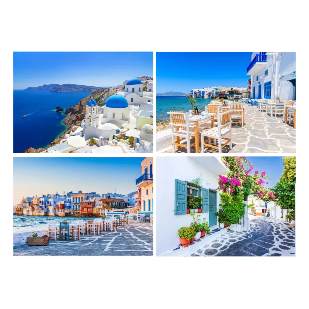 Santorini birthday party background banner Greek town scenery photography background photo Greek Mediterranean coast natural sce
Santorini birthday party background banner Greek town scenery photography background photo Greek Mediterranean coast natural sce