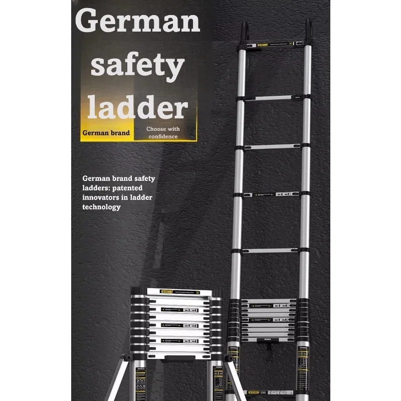 Aluminum Alloy Telescopic Ladder with Hook Wide Pedal Design for Household Engineering and Construction Use
Aluminum Alloy Telescopic Ladder with Hook Wide Pedal Design for Household Engineering and Construction Use