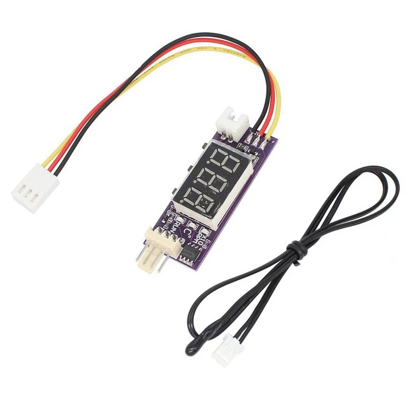 DC 12V 4 Wire PWM Fan Temperature Control Governor Temperature Speed Digital Display Support 3A Fan On/Off Control, Durable
DC 12V 4 Wire PWM Fan Temperature Control Governor Temperature Speed Digital Display Support 3A Fan On/Off Control, Durable