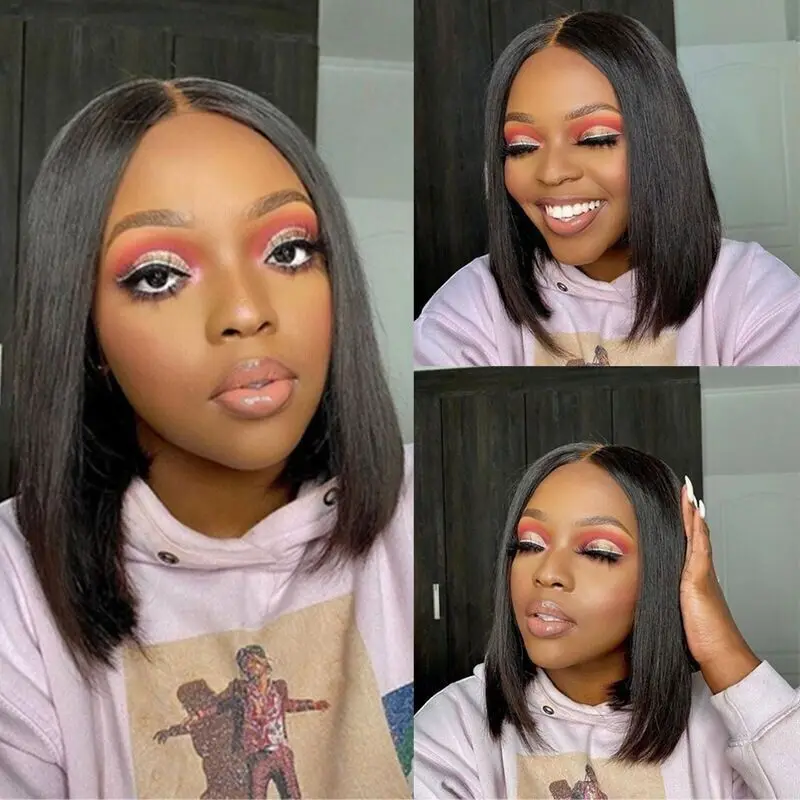 100% Human Hair New Women's Lace Natural Black Short Straight Hair Split Full Wig
100% Human Hair New Women's Lace Natural Black Short Straight Hair Split Full Wig