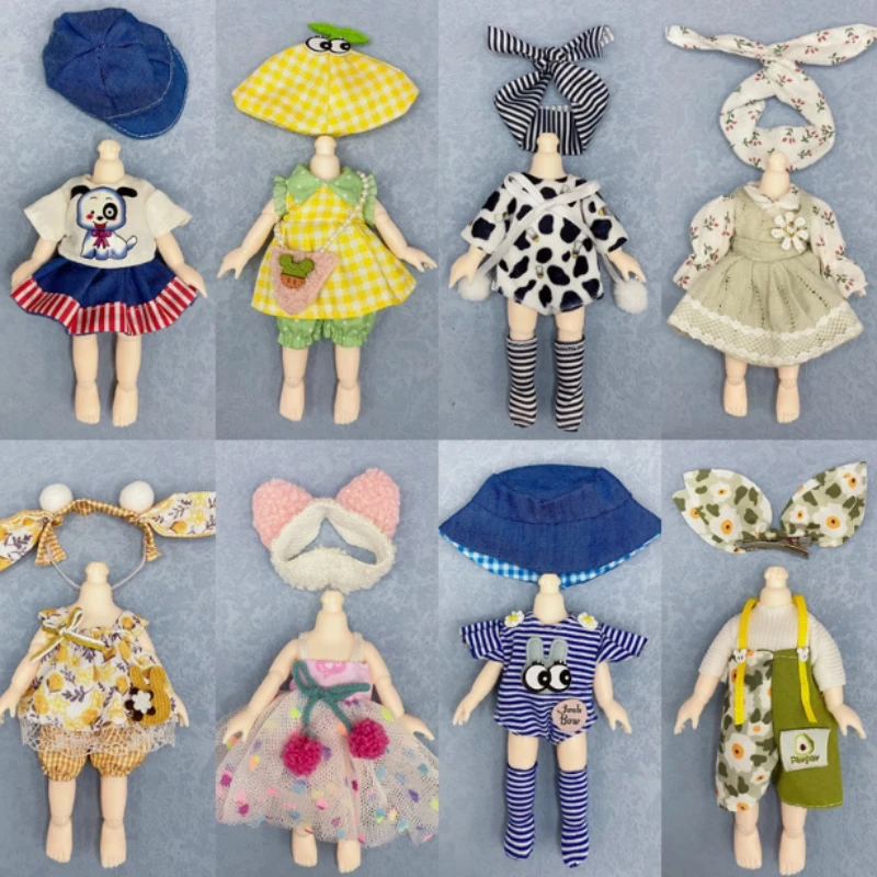 16-17cm Doll Clothes 6 Inch Dolls Dress 1/8 1/12 BJD Doll Outfit Clothes and Accessories Changing Dress Game
16-17cm Doll Clothes 6 Inch Dolls Dress 1/8 1/12 BJD Doll Outfit Clothes and Accessories Changing Dress Game