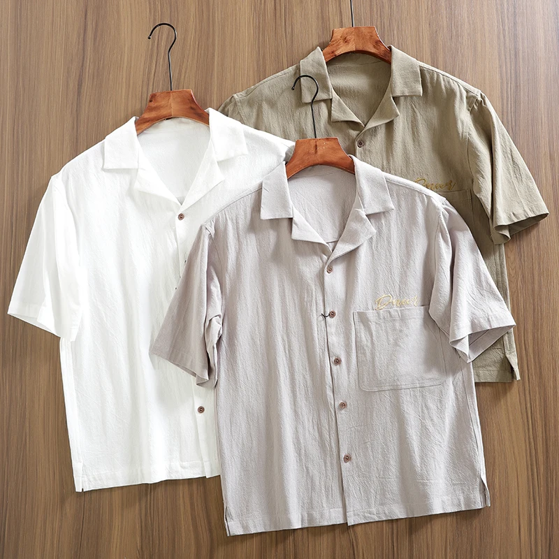 Crinkle-Texture Cotton Shirt Men's Relaxed Fit Embroidered Casual Short Sleeve Shirt | 2025 Summer Spain Vintage New Arrival
Crinkle-Texture Cotton Shirt Men's Relaxed Fit Embroidered Casual Short Sleeve Shirt | 2025 Summer Spain Vintage New Arrival