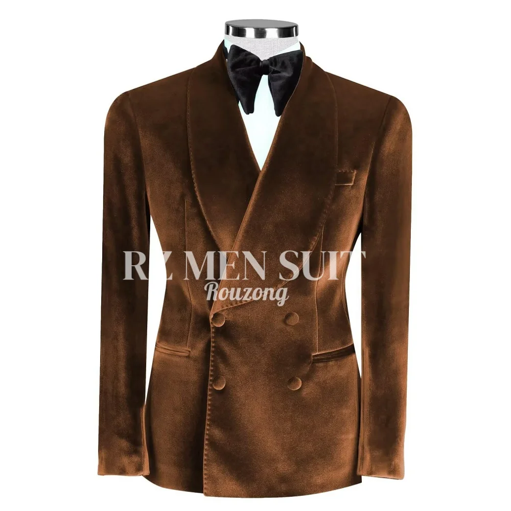 Velvet Suits for Men 2 Piece Regular Fit Mens Suit Shawl Lapel Double Breasted Mens Suits Formal Winter Tuxedos
Velvet Suits for Men 2 Piece Regular Fit Mens Suit Shawl Lapel Double Breasted Mens Suits Formal Winter Tuxedos